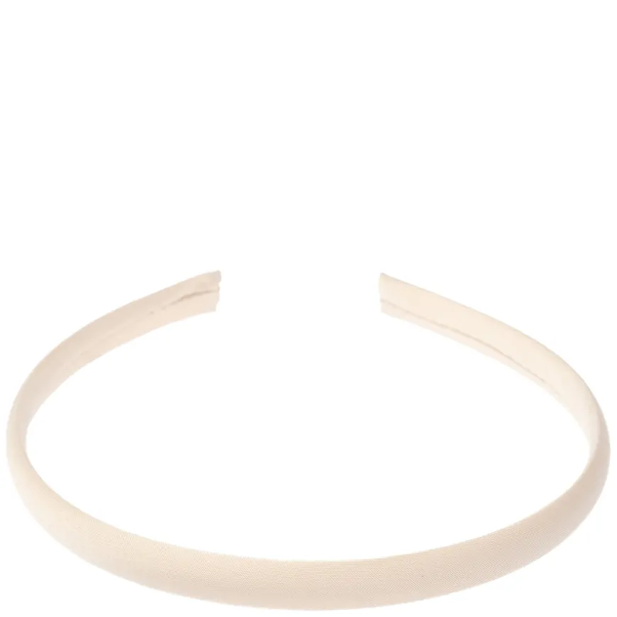 Satin Hair Band Thin Champagne