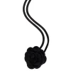 Satin Rose Brooch Small Black