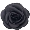 Satin Rose Hair Claw Black