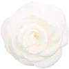 Satin Rose Hair Claw Off White