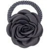 Satin Rose Hair Tie Steel Blue