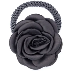 Satin Rose Hair Tie Steel Blue