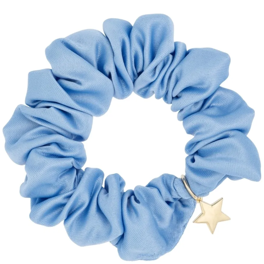 Satin Scrunchie Ibiza Blue