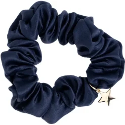 Satin Scrunchie Navy Blue