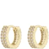 Seine Small Ring Earrings Gold Clear Onesize