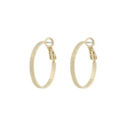 Serena Ring Earring Plain Gold 25mm
