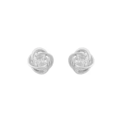 Sevilla Earring Silver/Clear 8mm