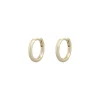 Sevilla Small Ring Earring Plain Gold 12mm