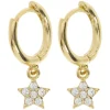 Sienna Crystal Star Hoop Earrings