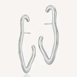 Signe Kragh X Sistie2ND Creoles Medium Steel 46mm.