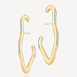 Signe Kragh X Sistie2ND Creoles Medium Gold Plated 46mm.