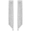Siri Big Stone Tassle Earring Silver/Clear Onesize