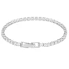 Siri Stone Bracelet Silver/Clear 16cm