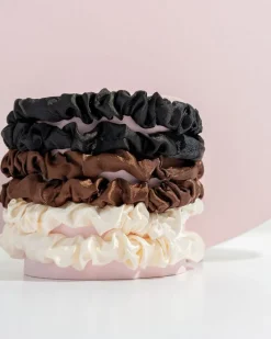 Skinny Satin Scrunchies 6pcs