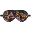 Sleeping Eye Mask 100% Mulberry Silk Black Hibiscus
