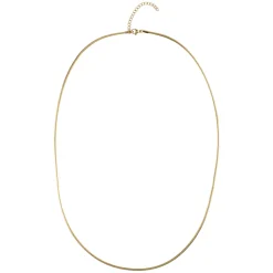 Snake Chain Necklace Extra Thin Gold 55cm