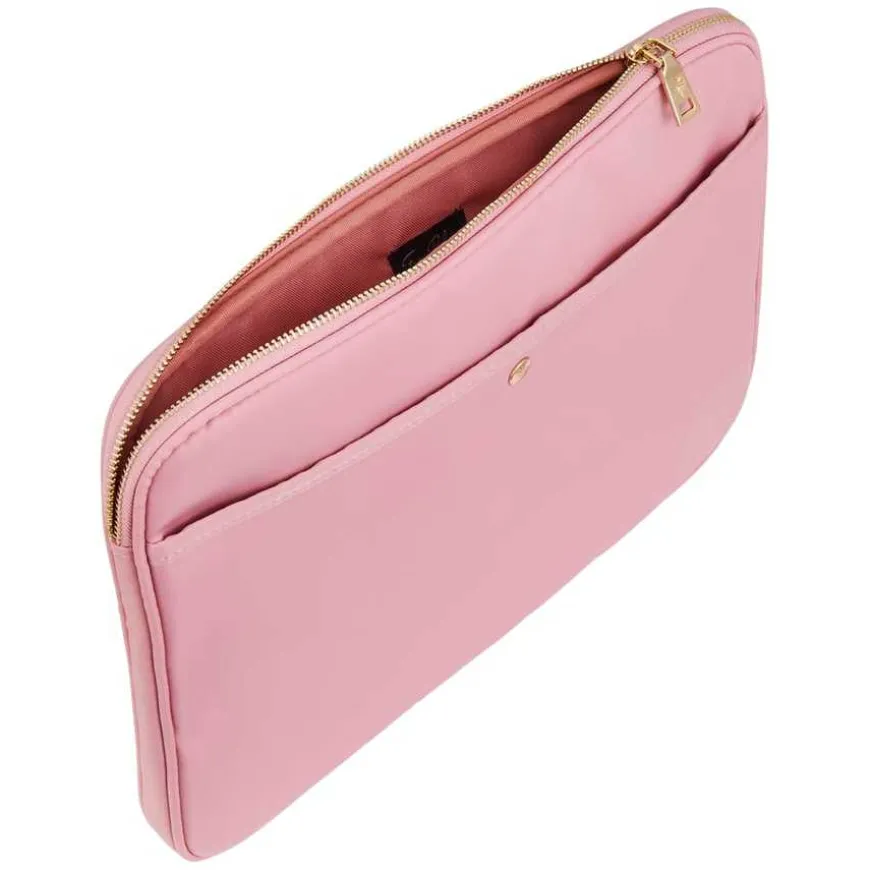 Soft Pink Nylon Laptop Sleeve