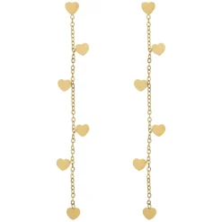 Solana Heart Chain Stud Earrings Stainless Steel