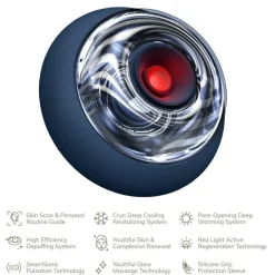 Sonic Cool & Warm Face And Body Massager 9 In 1 Midnight