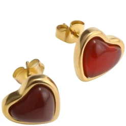Sonja Jelly Heart Stud Earrings