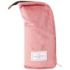 Standing Makeup Brush Case Pink Velvet