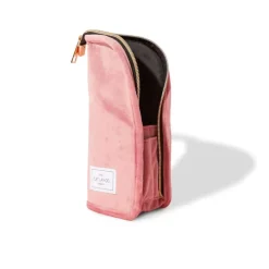 Standing Makeup Brush Case Pink Velvet