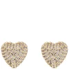 Stina Heart Earring Gold/Clear