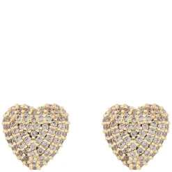 Stina Heart Earring Gold/Clear