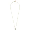 Stina Heart Pendant Necklace Gold/Clear 42cm