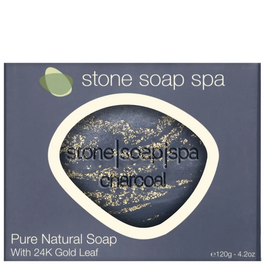Stone Soap Charcoal Goldleaf 120g