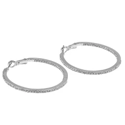 Story Earring Silver/Clear 40mm