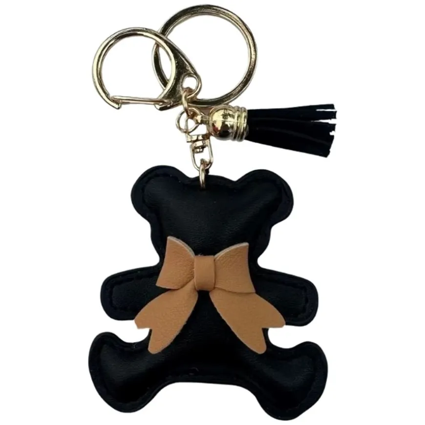 Teddy Bag Charm Black