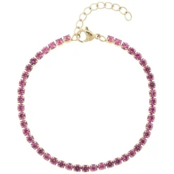 Tennis Chain Bracelet 3mm Pink