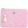 Terry Quilted Small Pouch Bubblegum Pink With Pale Yellow