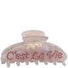 Text Hair Claw "C'est La Vie" Sand