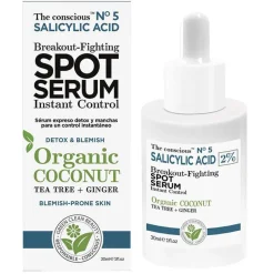The Conscious™ Salicylic Acid Breakout-Fighting Spot Serum Organic Coconut 30ml