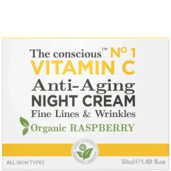 The Conscious Vitamin C Anti Aging Night Cream Organic Raspberry 50ml