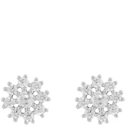 Trinnie Round Earring Silver/Clear