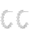 Trinnie Small Oval Earring Silver/Clear