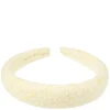 Tweed Hair Band Broad Pale Yellow