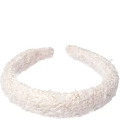 Tweed Hair Band Broad Pale Rose