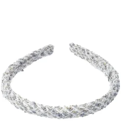 Tweed Hair Band Thin Steel Blue