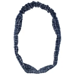 Tweed Headband Navy Blue