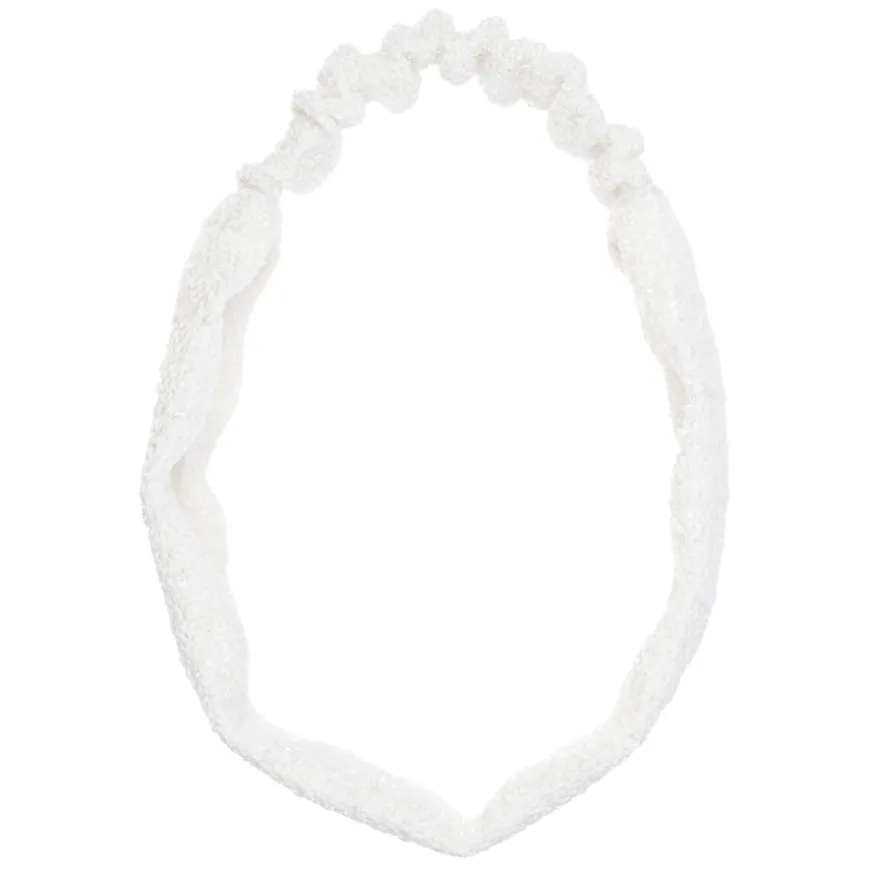 Tweed Headband Off White