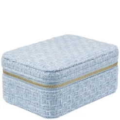 Tweed Jewellery Box Cool Blue