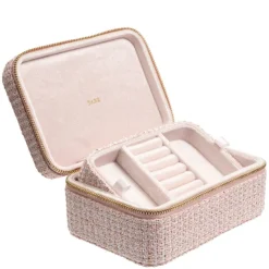 Tweed Jewellery Box Light Rose