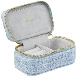 Tweed Jewellery Box Micro Cool Blue