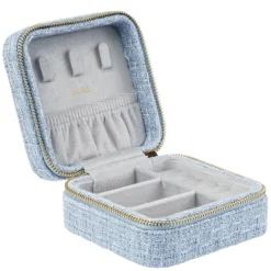 Tweed Jewellery Box Mini Cool Blue