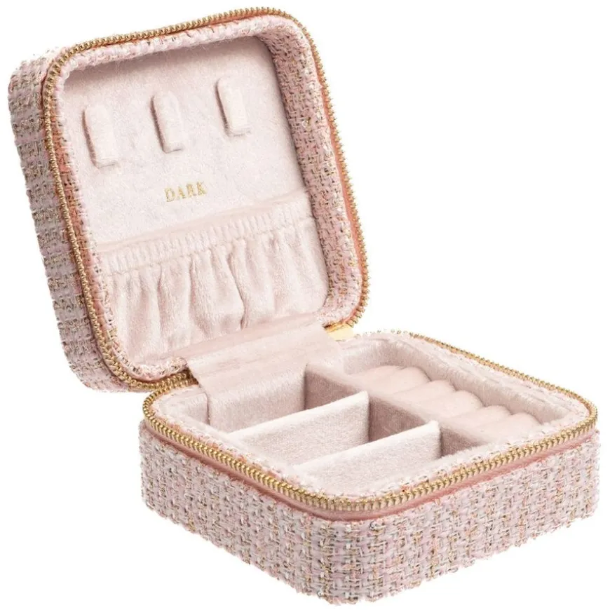 Tweed Jewellery Box Mini Light Rose