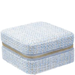 Tweed Jewellery Box Mini Light Blue